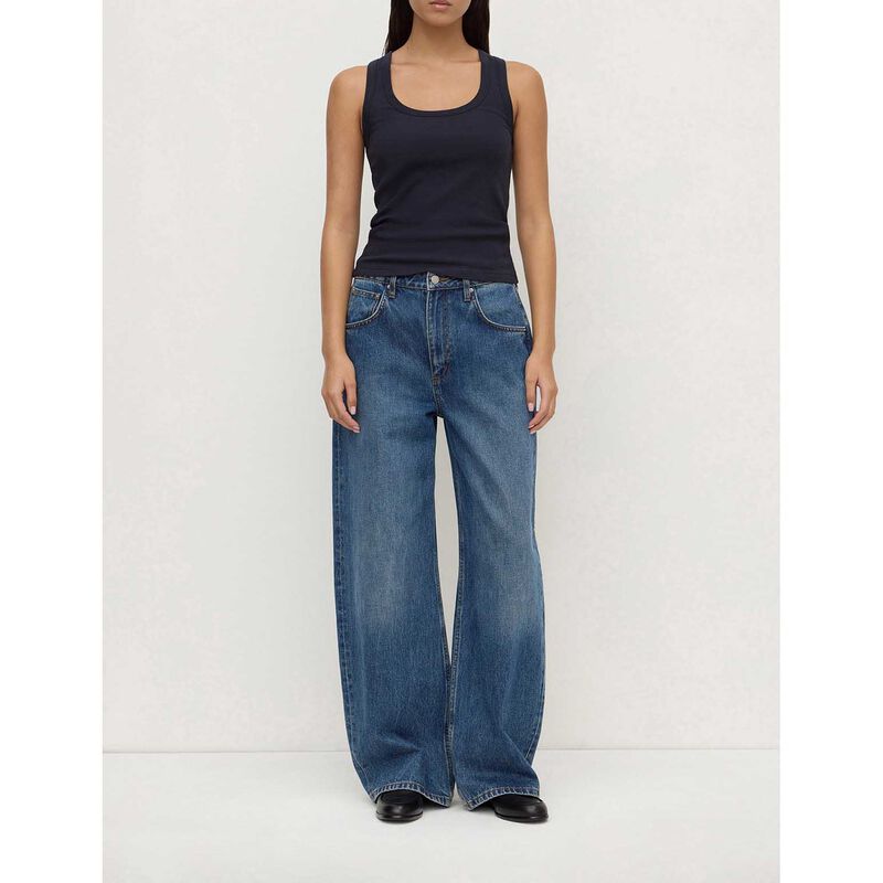 Assembly Label Robyn Scoop Neck Rib Tank True Navy image number 3